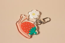 Load image into Gallery viewer, Strawberry Snail Double Charm
