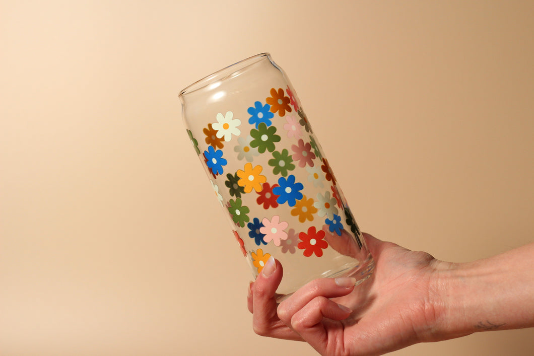 20 oz Primary Flower Glass