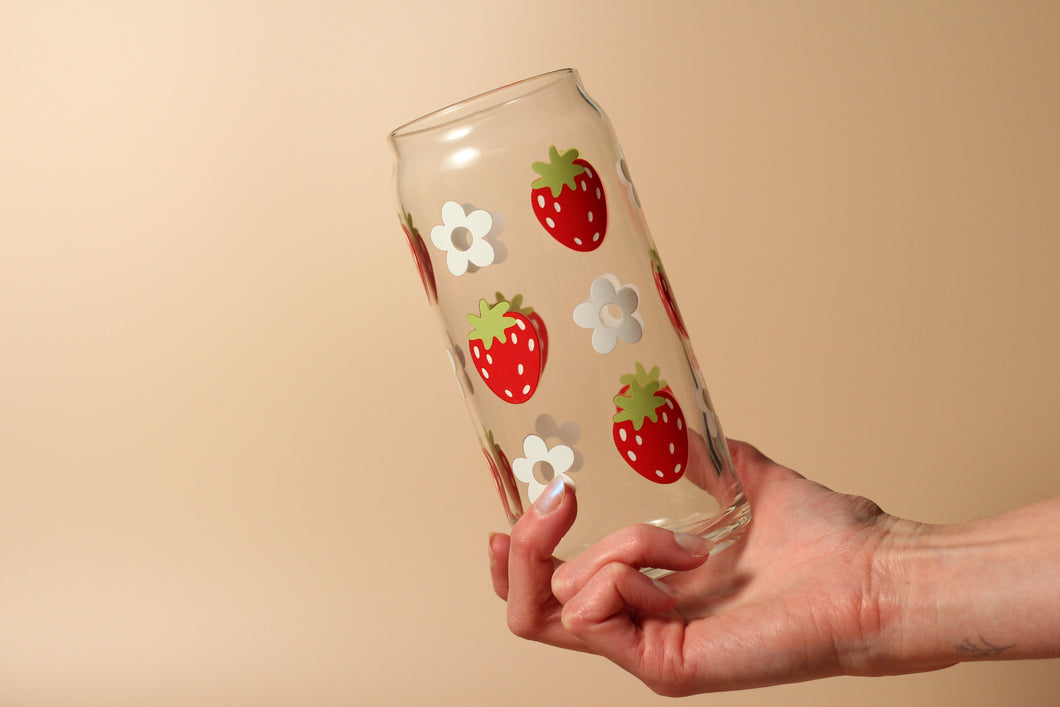 20 oz Strawberry Glass
